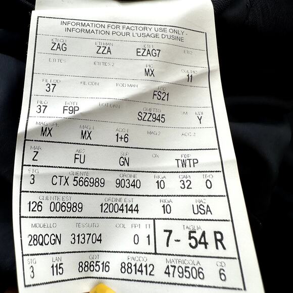 ZZegna Drop 7 Suit Set Notch Lapel Jacket Pleated Pants Wool Navy Blue 54R - Picture 4 of 16